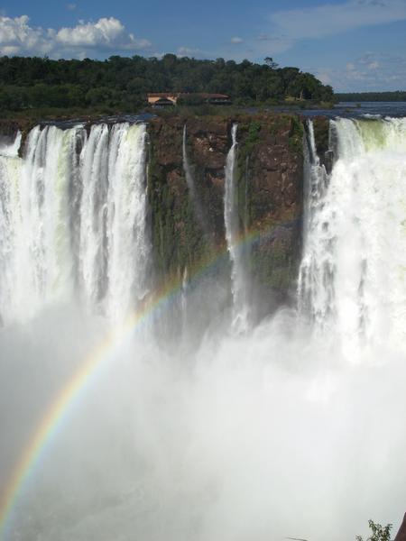 Rainbow over one of the falls
