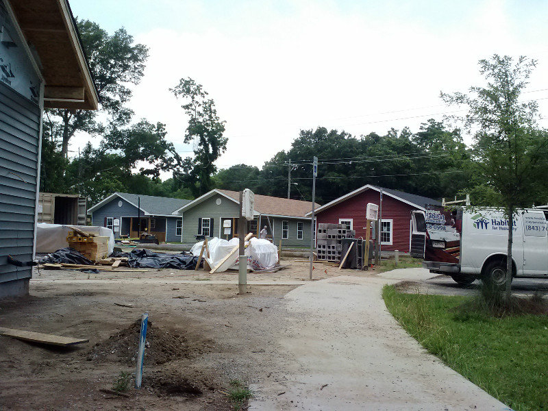 The neighborhood of Habitat houses we are working on