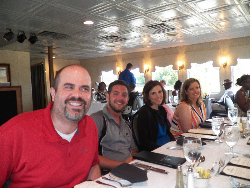 Tom, Bob, Jacinda and Karen on the dinner cruise