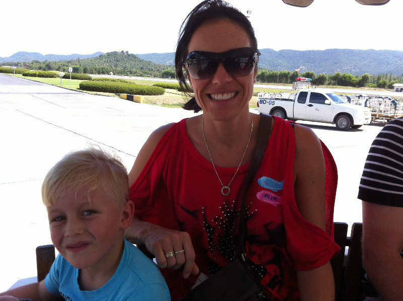 Riding the Open Bus at Koh Samui Airport