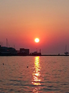 Sunset on the Adriatic sea