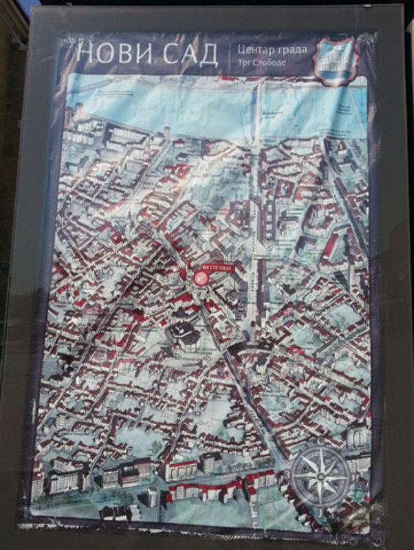 City map of Novi Sad