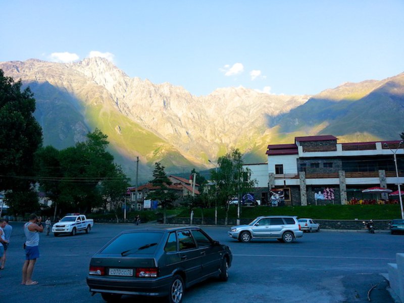 The town of Kazbegi