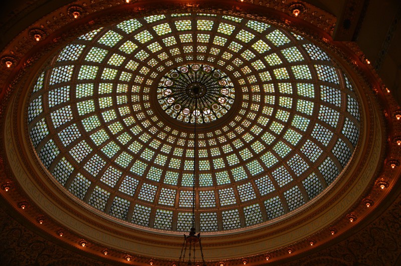 Stained Glass Dome in the Chicago Cultural Center
