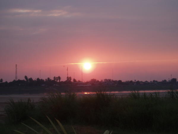 Vientiane, Sunset on the Mekong