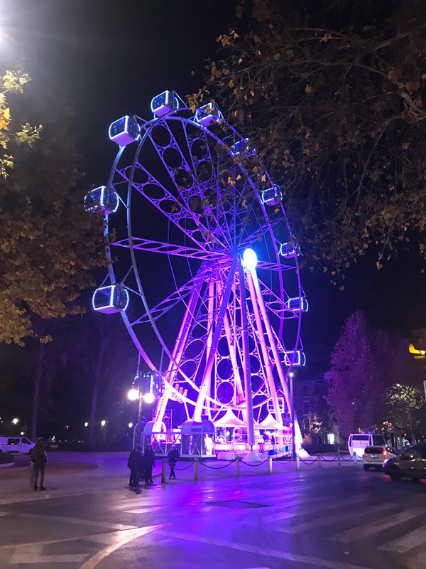 Ferris wheel in Granada at night