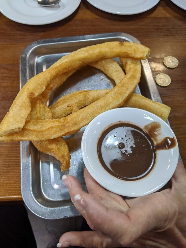 Had to try the churros...good, they were better in Peru