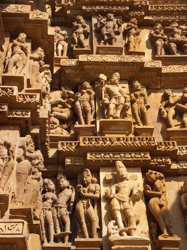 The intricate carvings on just one wall of one temple