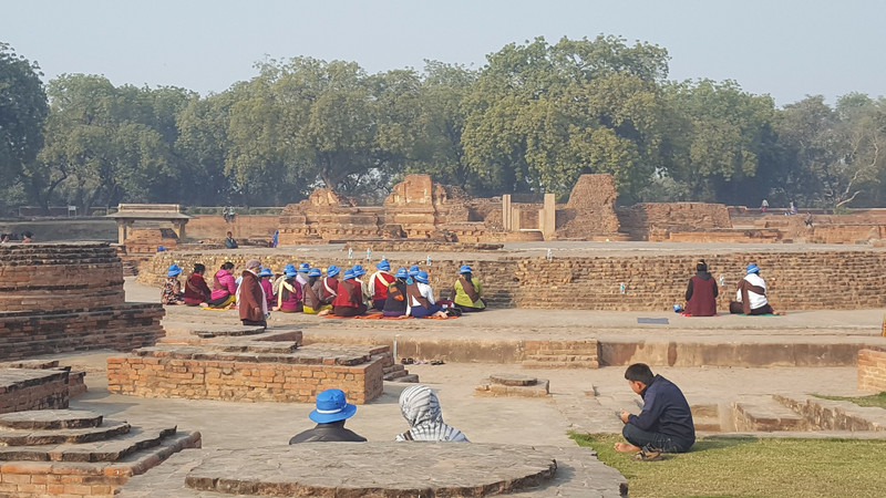 Excavations of Buddhist center of learning in Sarnath