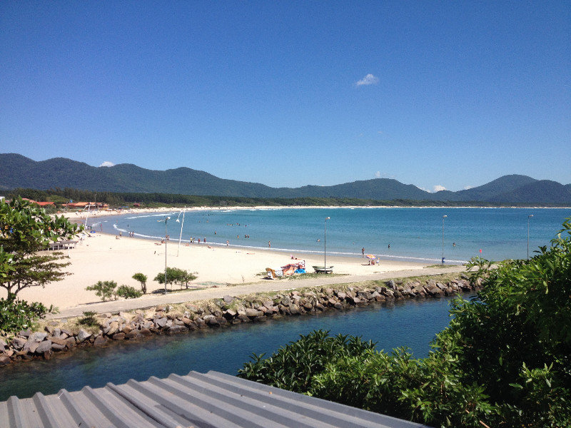 View from our hostel of Barra De Lagoa