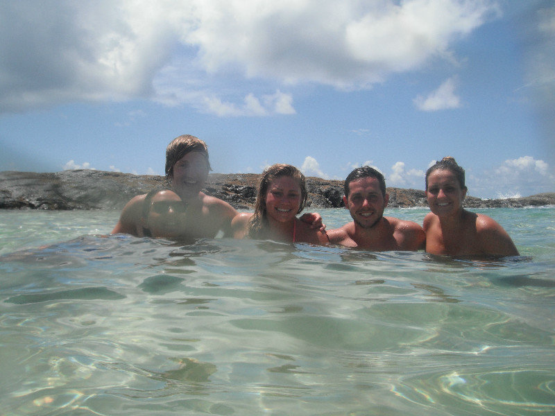 Freeman, Millie, me and Lucy at Champagne Pools