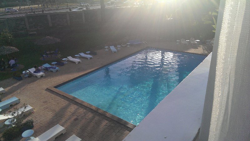 Pool outside our Nairobe hotel