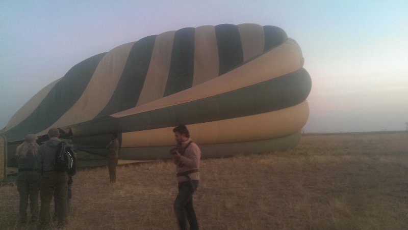 Hor air balloon going up