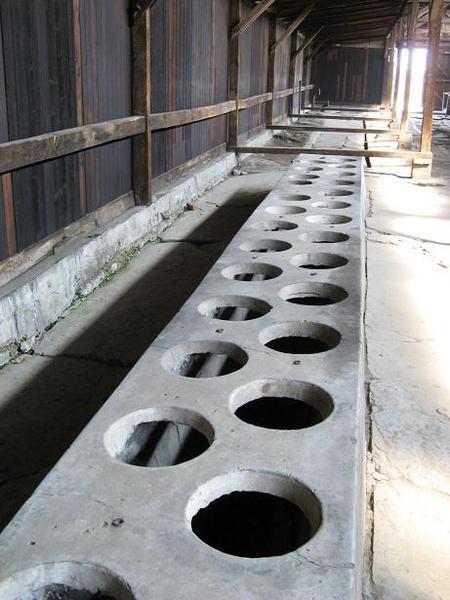 Concentration camp toilets