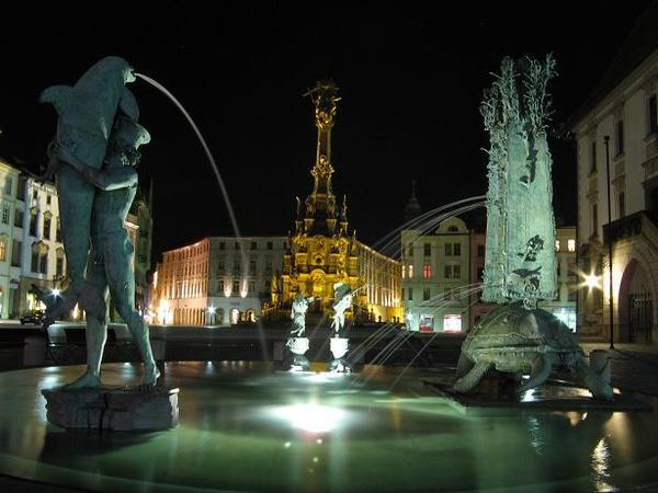 Baroque fountain and Holy Trinity Statue