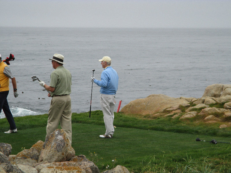 Pebble Beach - teeing off on the cliffs