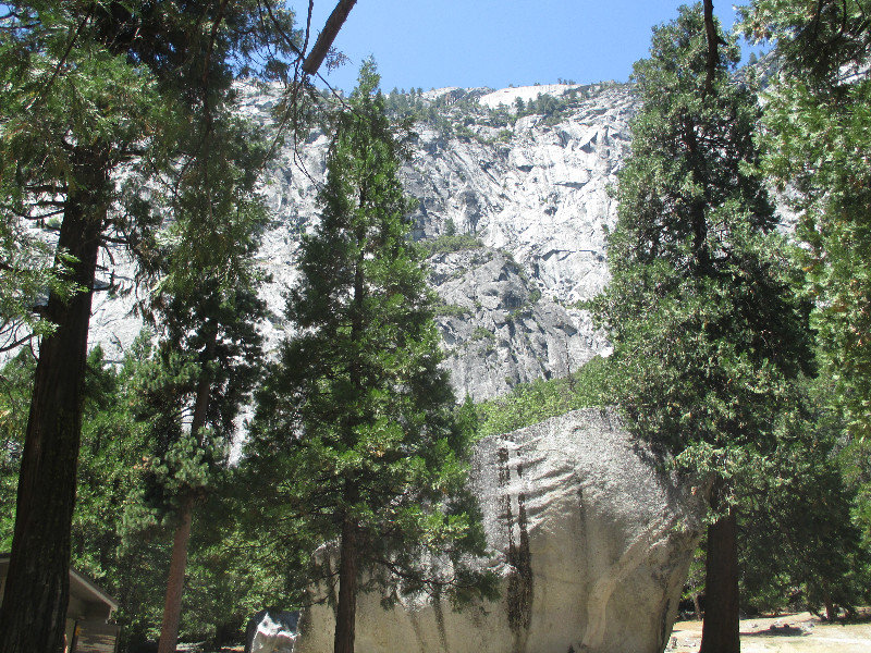 Free climbing Rock at Camp 4
