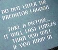 Preditor Lagoon Sign