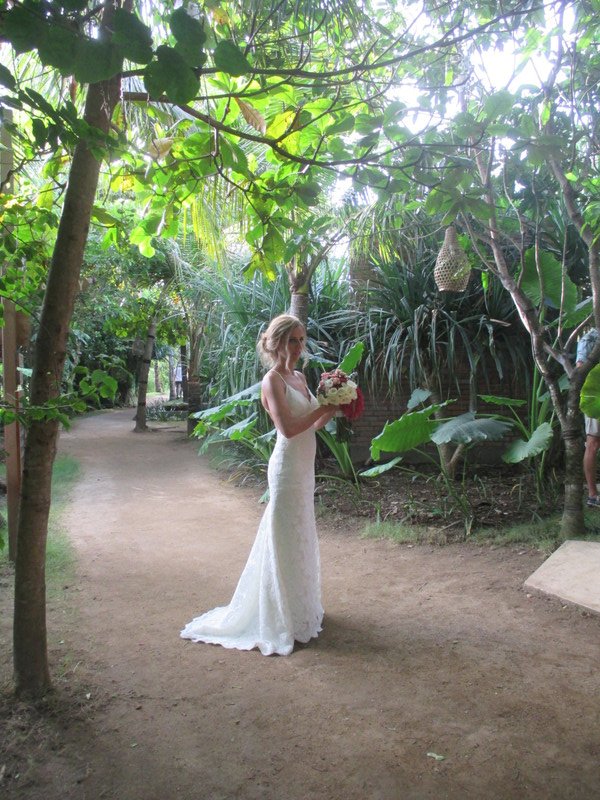 Waiting to walk down the aisle