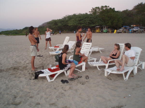 Group time on the beach