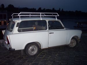 A Trabant "cardboard" car