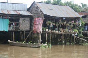 River houses on the Mekong Delta