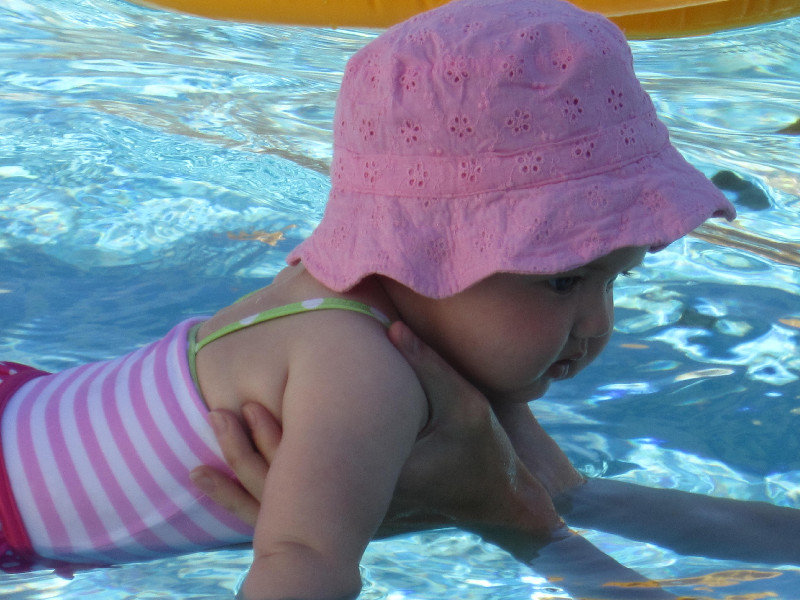 Practicing my front crawl in Grandaddy d's pooley pooley!