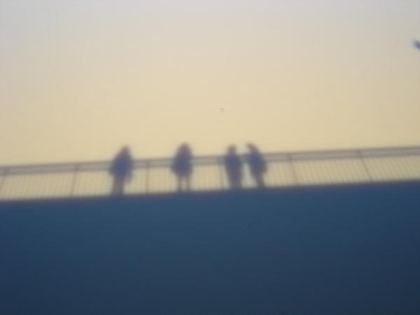 Shadows on a bridge
