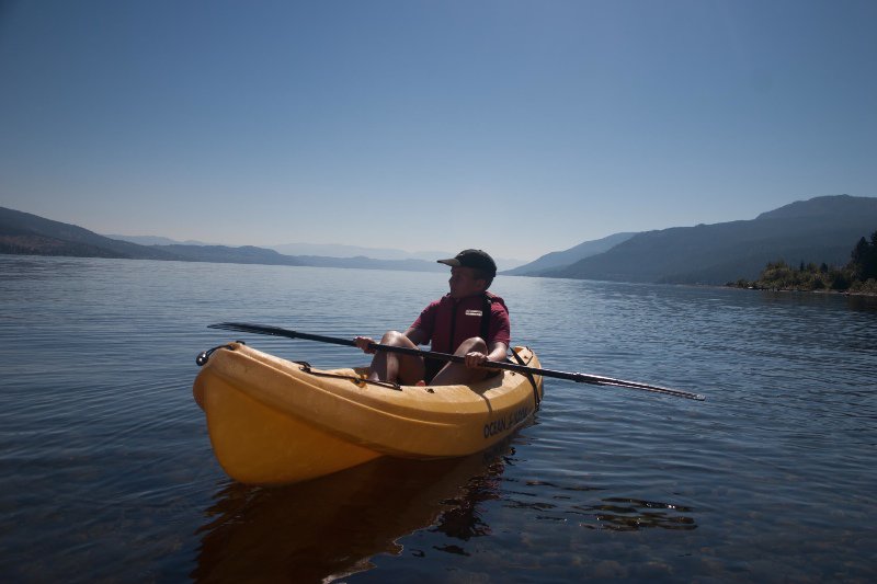 Kayaking on Lake Okanagon