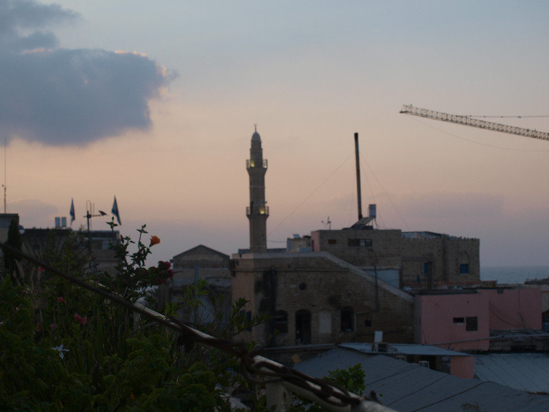 Old Tower of Jaffa on a sunset