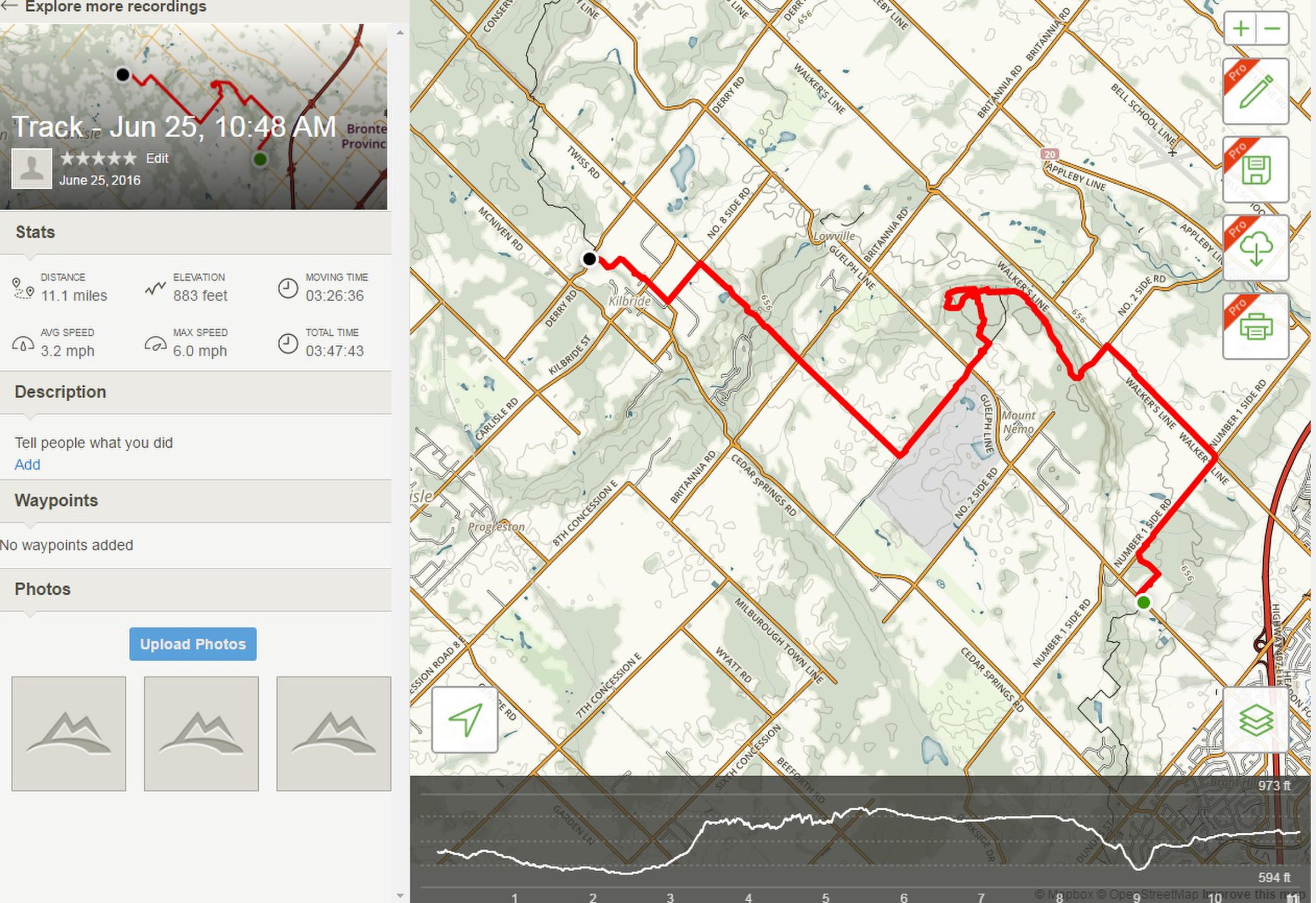 Bruce Trail Map Photo