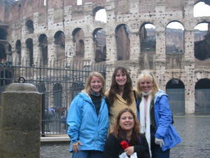 The four of us in front of the Coliseum