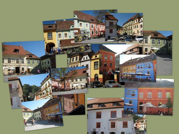 Colorful square in Sighisoara