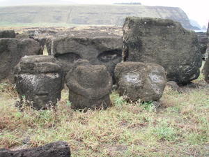 Believed to be the very first Moai carved