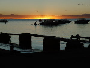 Sunset over Lake Titicaca