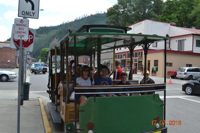 Trolley ride to the mine