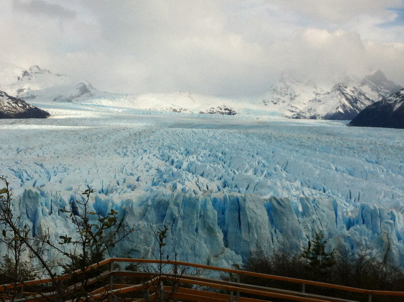 Looking over the glacier
