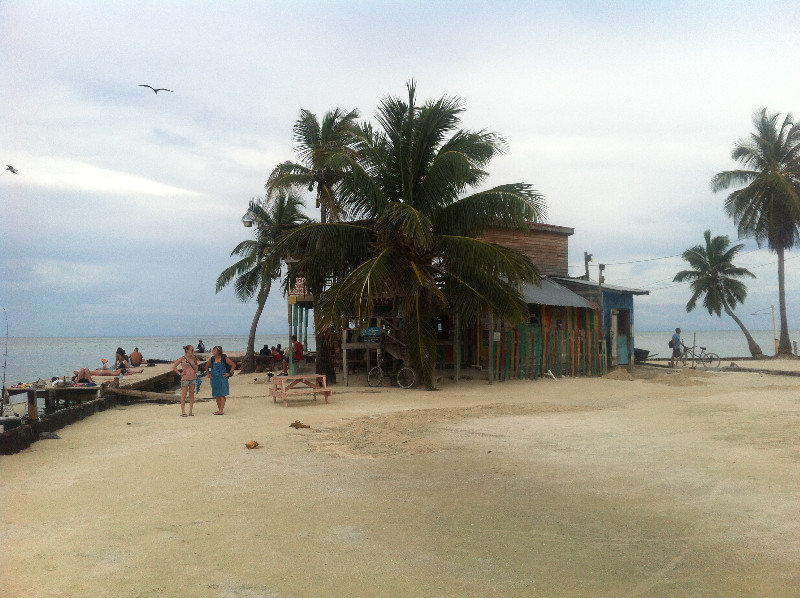 A bar at the end of Caye Caulker