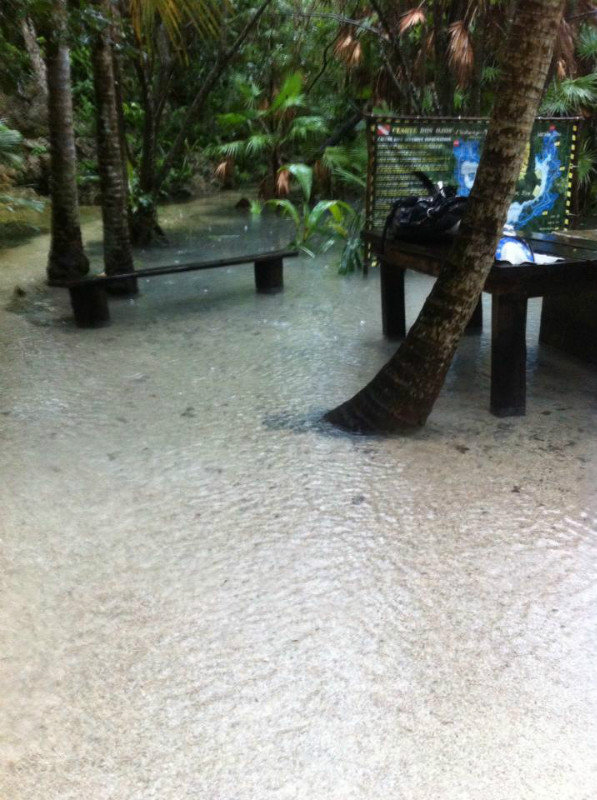 A little bit of rain at the Cenote