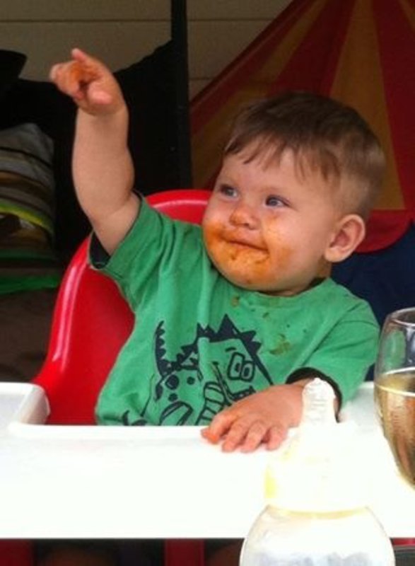 Standard child fun with baked beans
