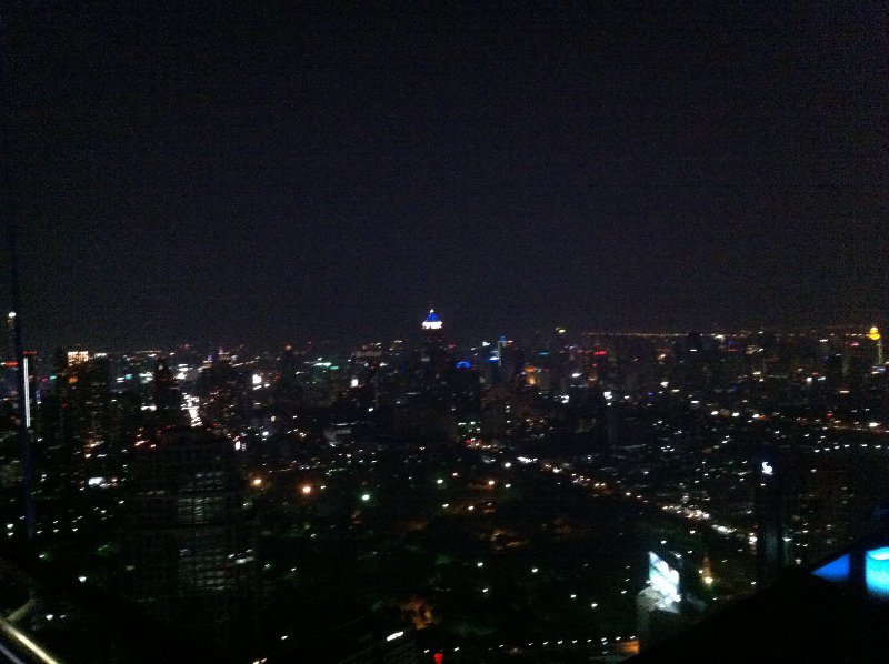 View of Bangkok from the Banyan roof bar