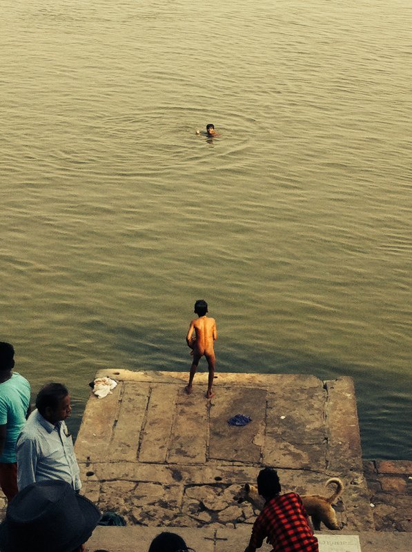 Evening wash in the ganges