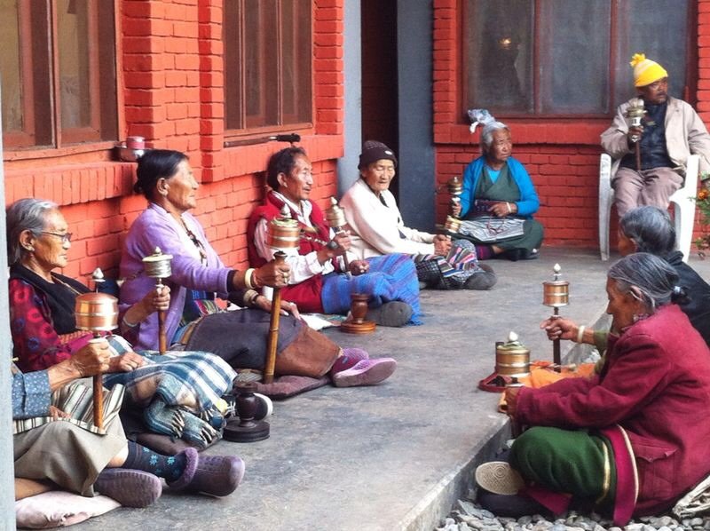 Afternoon prayers at the older peoples home