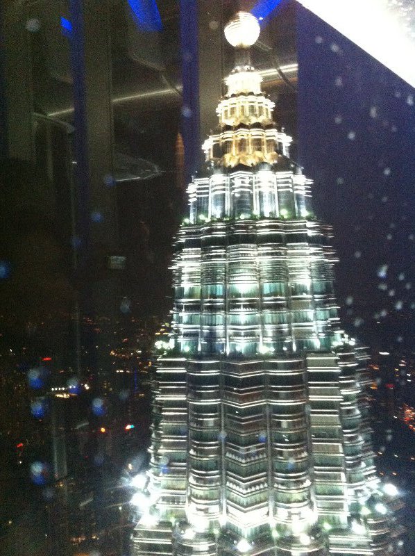 The opposite tower (apologies for 'through a rain covered window' quality)