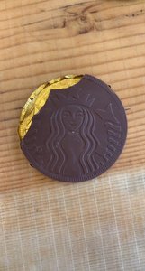 Greek Starbucks Chocolate Gold Coin.