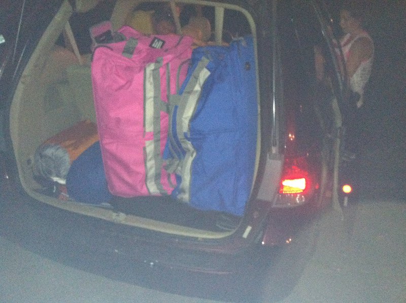Packing at night