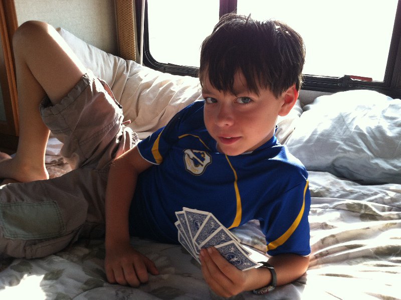 Billy learns to play rummy