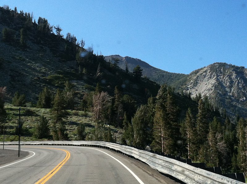 Winding road to Lake Tahoe