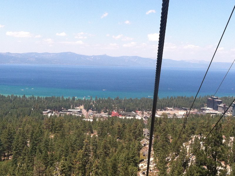 Lake Tahoe below us