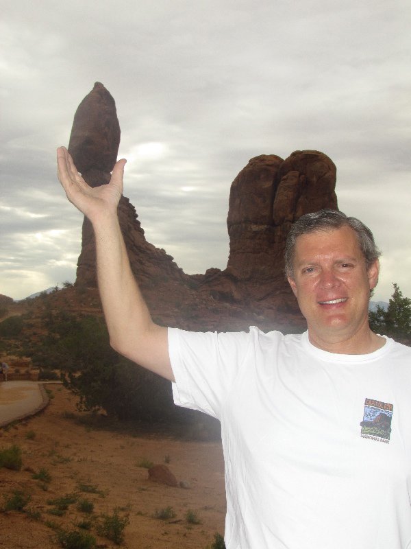 Todd holding Balanced Rock